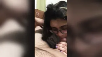 Chubby Indian Wife Gagging On Hubby's Thick Dick