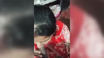 Cute Desi Wifey Deepthroating In Thin Nighty At Home