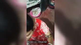 Cute Desi Wifey Deepthroating In Thin Nighty At Home