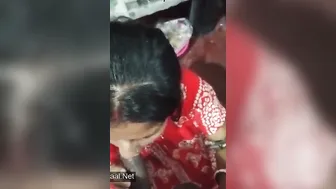 Cute Desi Wifey Deepthroating In Thin Nighty At Home