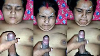 Innocent Patni Gulping Cumshot On Pretty Mukh Live