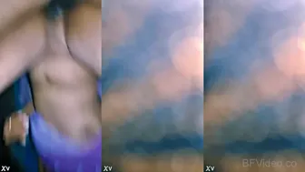 Telugu Gaon Wifey Getting Thrashed Hard In Viral Sari Lift Clip