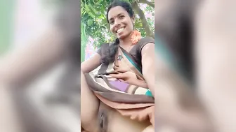 Telugu Wifey Baring Gaand Choot Outdoors By Paddy Fields
