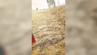 South Village Wife Spreading Hairy Pussy In Fields Exposure