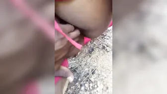 South Village Wife Spreading Hairy Pussy In Fields Exposure