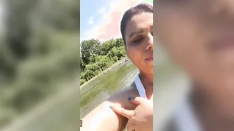 Rich Desi Wife Lifting Saree Flashing Boobs In Park Outdoors