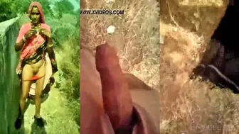 Village Wifey Flashing Hairy Chut Outdoors Caught On Camera