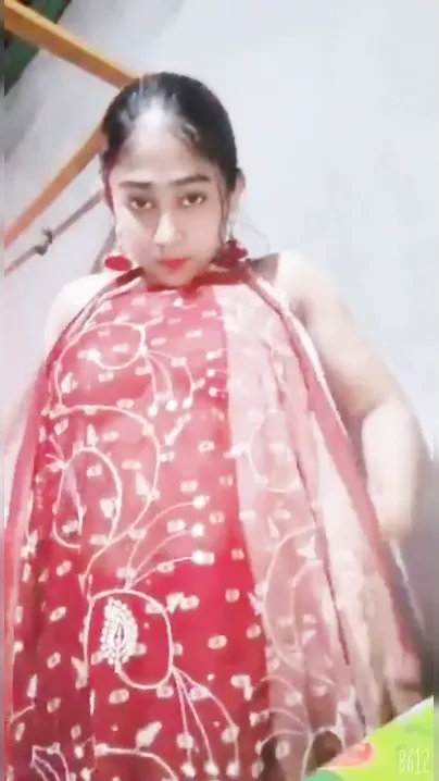 Super Sexy Bhabhi Stripping Sheer Saree Revealing Curves Seductively