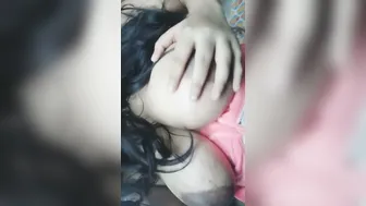 Busty Beauty Snapping Steamy Mms Selfies Pinching Hard Nipples