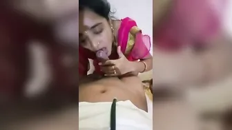 Desi Bhabhi Sucking Devar's Thick Dick In Viral Night Blowjob