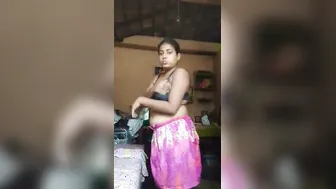 Hairy Tamil Slut Stripping Slow Tease Fingering On Selfie Cam