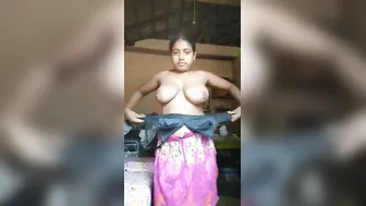 Hairy Tamil Slut Stripping Slow Tease Fingering On Selfie Cam