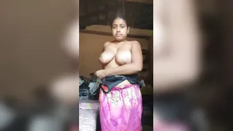 Hairy Tamil Slut Stripping Slow Tease Fingering On Selfie Cam