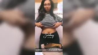 College Randi Flashing Hot Boobs In Hostel Room Selfie