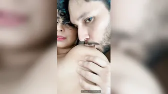 Desi Babe Sucking Lover's Dick While Playing With Her Big Tits