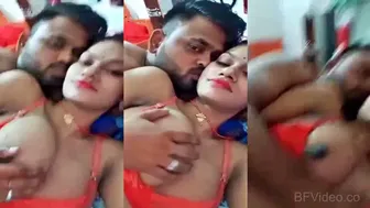 Newlywed Desi Couple Kissing Sucking In Passionate Cam Romance