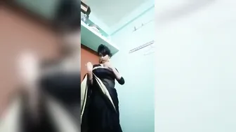 Tall Saree Bhabhi Slowly Stripping To Full Nude Leaked Mms