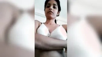 Horny Indian Teen Gf Selfie Teasing Boobs To Make Lund Hard