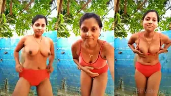 Bengali Village Cutie Washes Nude Body By River Stream