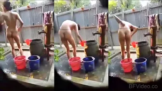 Bangla Village Lass Naked Bath Captured On Phone