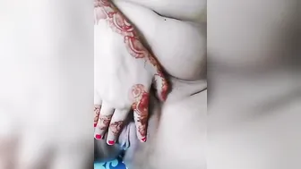 Desi Wife With Huge Boobs Taking Nude Selfie In Bedroom Mirror