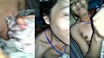 Dehati Nude Beauty Rubbing Her Small Boobs In Village Courtyard