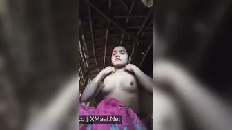 Dehati Indian Girl Stripping Nude For Selfie Video Tease