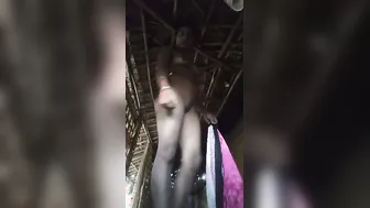 Dehati Indian Girl Stripping Nude For Selfie Video Tease