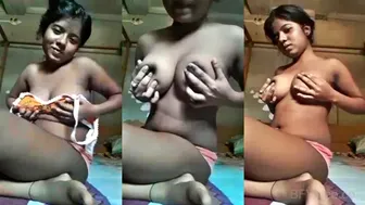 Horny Wifey Stripping Nude Selfie Cam Teasing Desi Curves