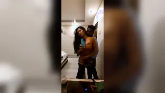 Indian Gf Teasing Foreplay Hot Kissing Before Mirror Sex Romp
