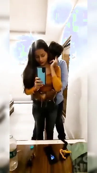 Indian Gf Teasing Foreplay Hot Kissing Before Mirror Sex Romp