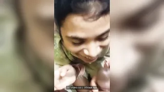 Cute Desi Gf Kneeling Begging Cumshot On Pretty Face