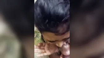 Cute Desi Gf Kneeling Begging Cumshot On Pretty Face