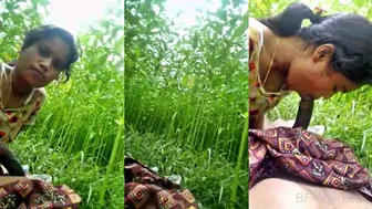 Dehati Gf Gagging On Thick Dick Sucking Outdoors Caught