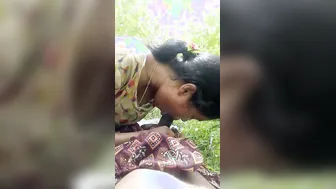 Dehati Gf Gagging On Thick Dick Sucking Outdoors Caught