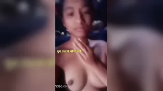 Bengali Gf Topless Selfie Tease In Blouse For Hubby