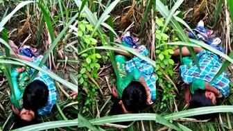 Dehati Pair Rutting Hard In Lush Gaon Grass Field Fuck