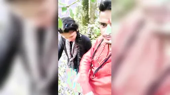 Desi Gf Stroking Bf Cock Handjob Outdoors Cumshot Explosion