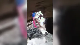 Lover Thrusting Standing In Village Fields Hidden Cam Outdoor Fuck