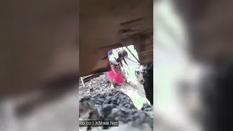 Lover Thrusting Standing In Village Fields Hidden Cam Outdoor Fuck