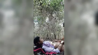 Jungle Lovers Fucking Deep After Titty Suck In Wild Bushes