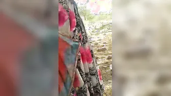 Indian Adivasi Babe Flashing Hairy Pussy And Tits Outdoor