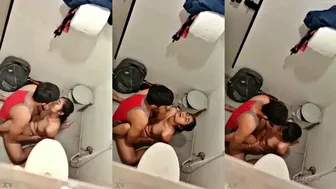 Petite Indian Gf Wild Sex Pounding In Dirty Restroom Stall