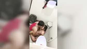 Petite Indian Gf Wild Sex Pounding In Dirty Restroom Stall