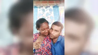 Bihari Tribal Babe Kissing Lover Passionately On Hidden Cam