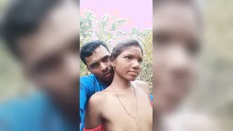 Tribal Wife Pressing Boobs Outdoor Sex Mms In Village
