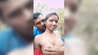Tribal Wife Pressing Boobs Outdoor Sex Mms In Village