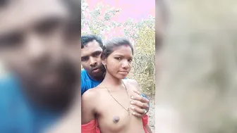 Tribal Wife Pressing Boobs Outdoor Sex Mms In Village