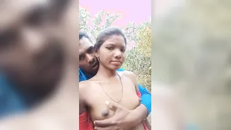 Tribal Wife Pressing Boobs Outdoor Sex Mms In Village