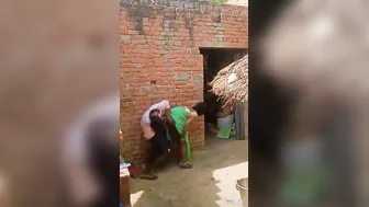 Village Bhabhi Bent Over Taking Doggystyle In Muddy Backyard